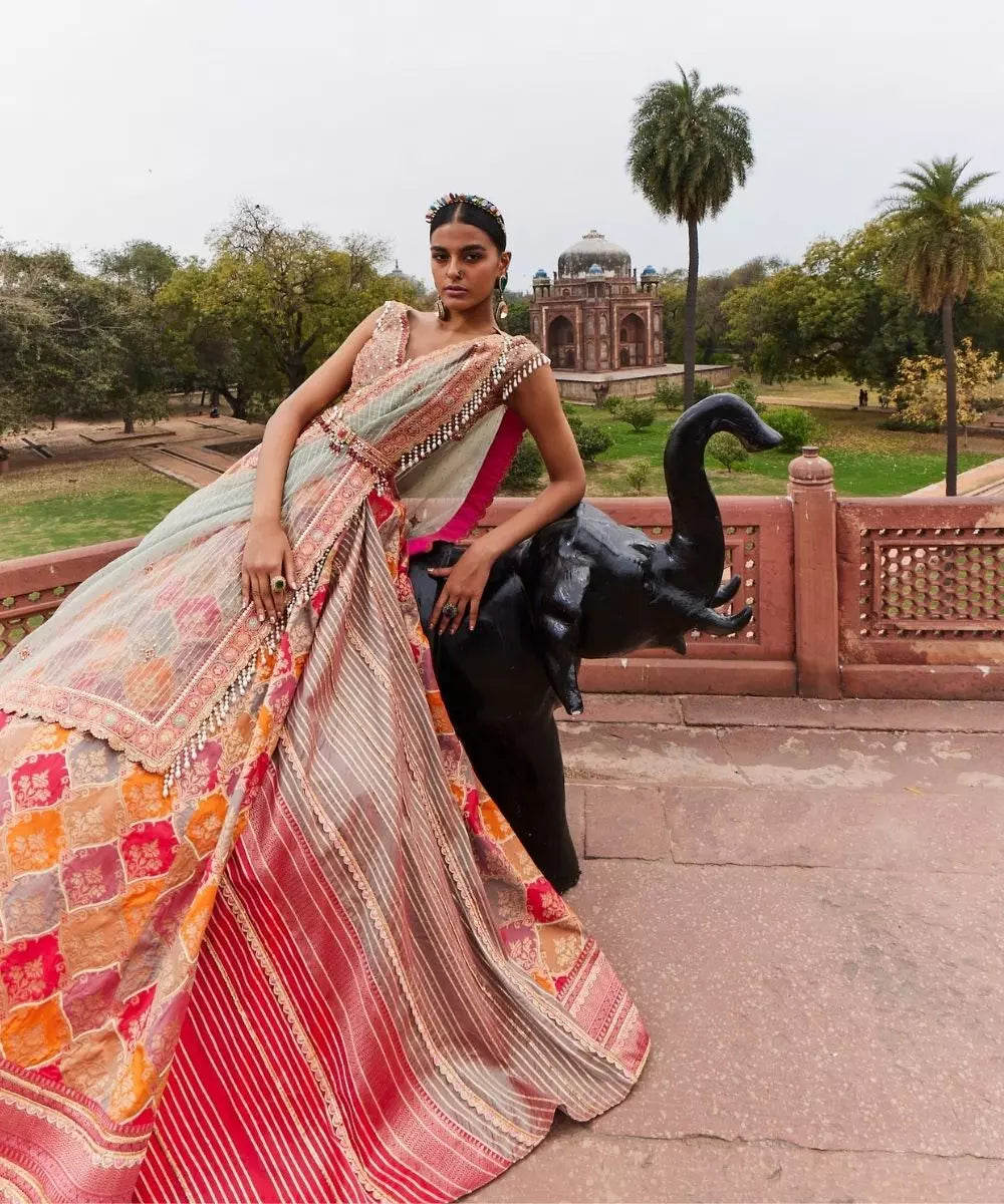 ADITI GUPTA - Banarsi Chanderi Lehenga set